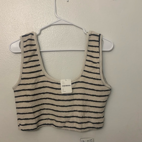 Free People Beach crop tank ivory with stripes - Picture 6 of 13